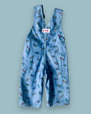 Vintage Liberty Transport Dungarees, approx 6-12m