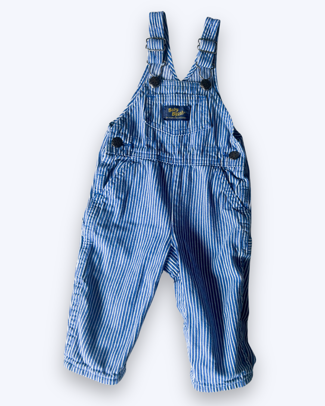 Vintage OshKosh Hickory Stripe Dungarees, approx 2yrs