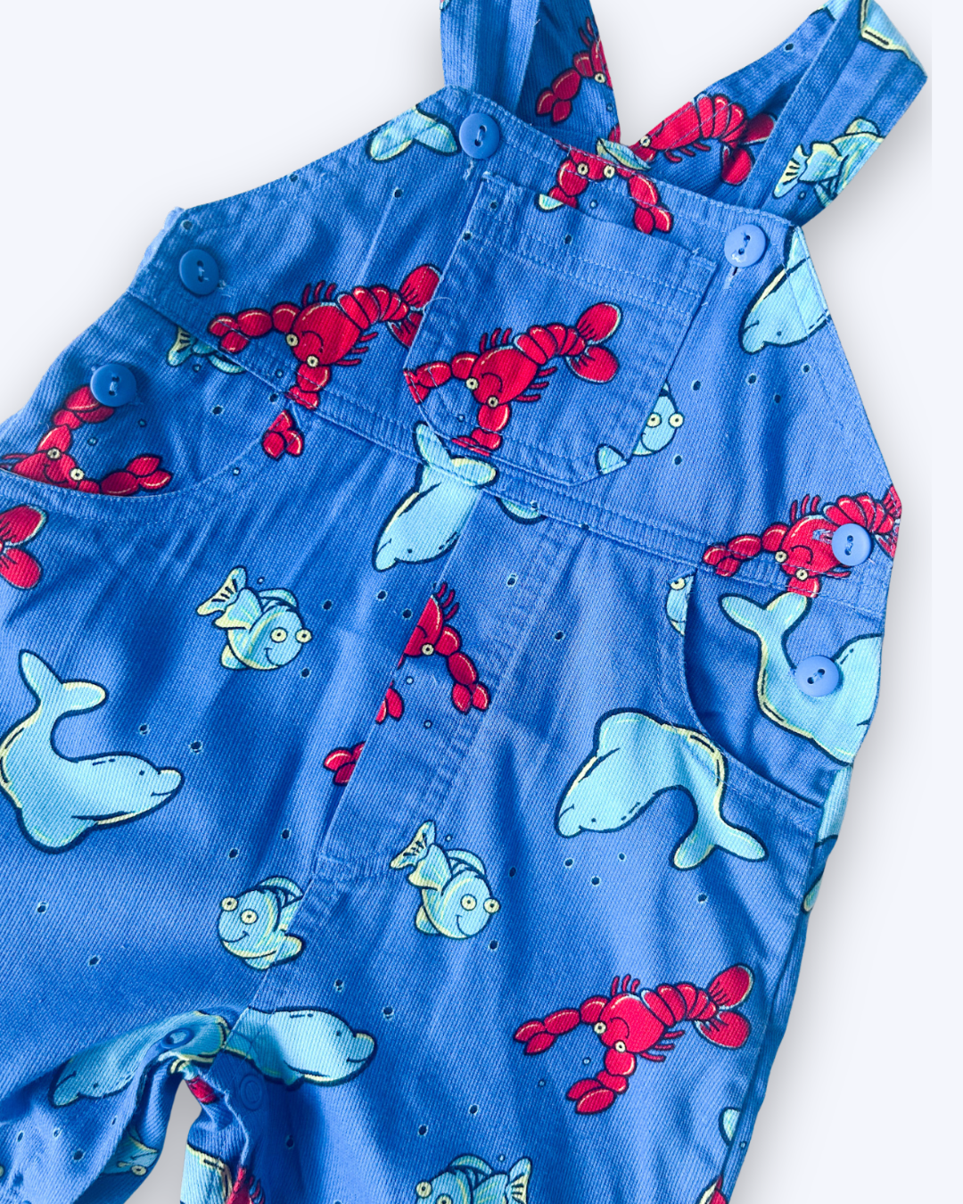 Vintage (y2k) Under The Sea Shortalls, approx 6-12m