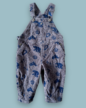 Vintage Gymboree Polar Bear & Penguin Dungarees, approx 12-18m
