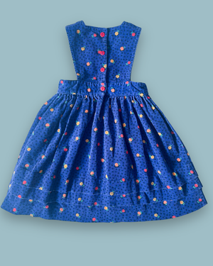 Vintage Cord Floral Dress, approx 3 years