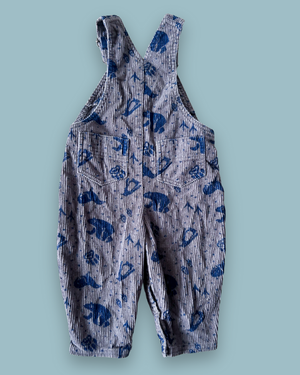 Vintage Gymboree Polar Bear & Penguin Dungarees, approx 12-18m