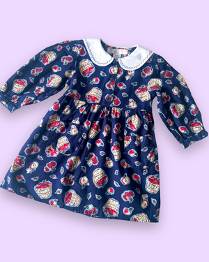 Vintage Late 90s/y2k Apple Dress, approx 2-3 years