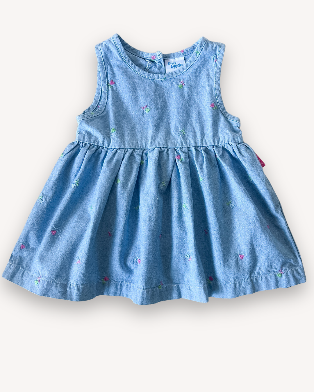 Vintage OshKosh Embroidered Heart Flowers Dress, approx 12-18m