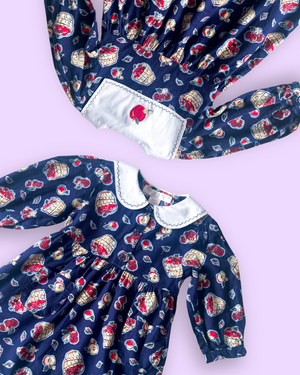 Vintage Late 90s/y2k Apple Dress, approx 2-3 years