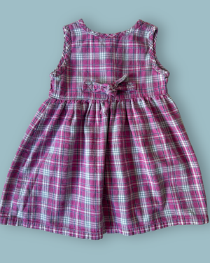 Vintage OshKosh Pink Check Dress, approx 2-3 years