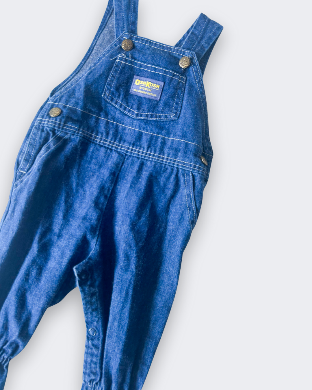 Vintage OshKosh Footed Dungarees, approx 6-9m