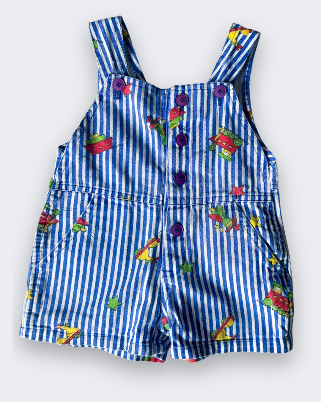 Vintage Stripe Transport Shortalls, approx 12m