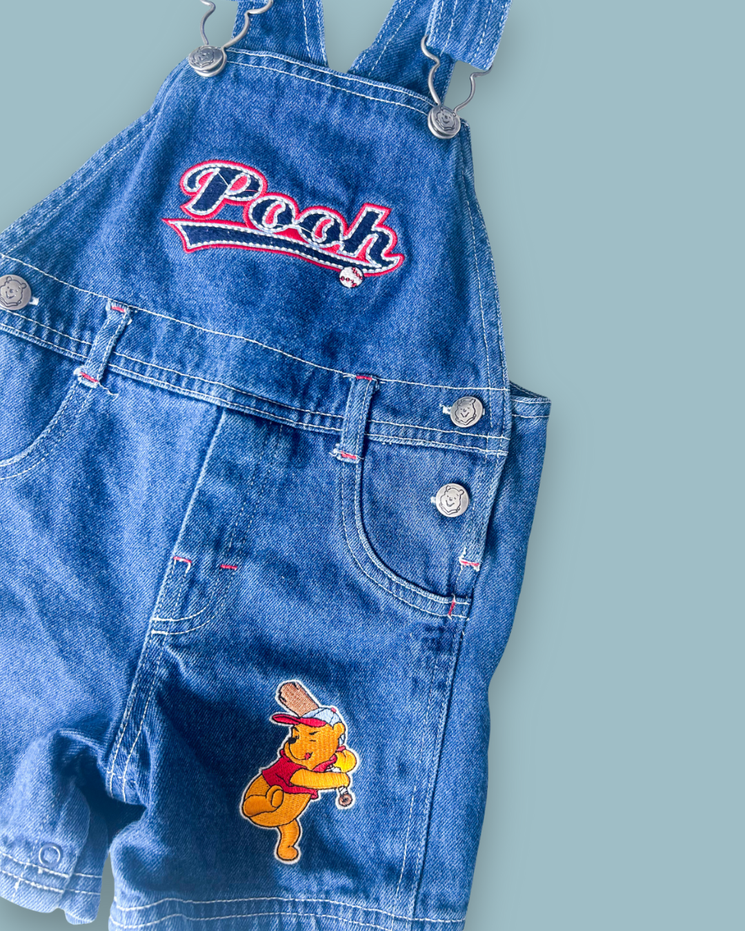 Vintage y2k Winnie The Pooh Shortalls, approx 18-24m+