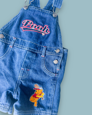 Vintage y2k Winnie The Pooh Shortalls, approx 18-24m+