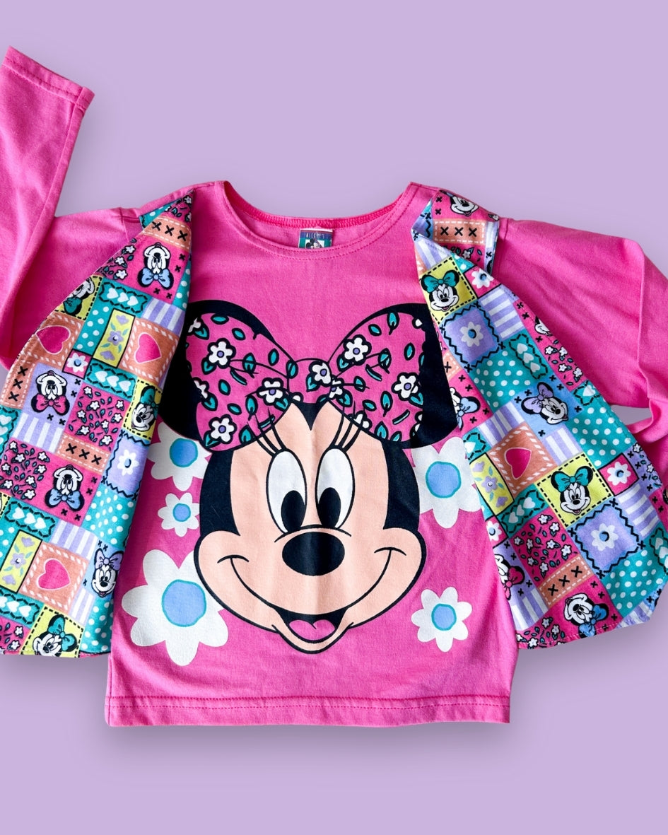 Vintage Minnie Waistcoat Top, approx 4-6 yrs