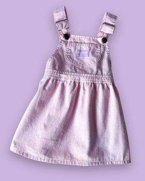 Vintage OshKosh Floral Dungaree Dress, approx 3-4+ years