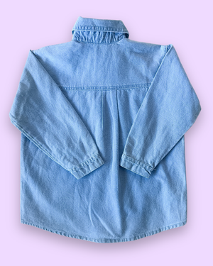 Vintage Flower Embroidery Shirt/Shacket, approx 3-4yrs