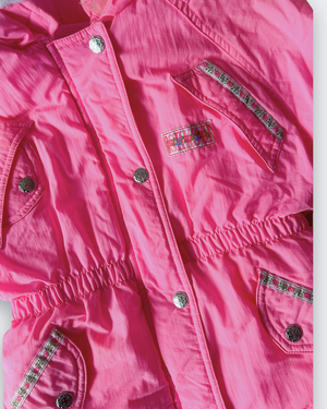 Vintage OshKosh Bright Pink Puffer Jacket, approx 3-4yrs
