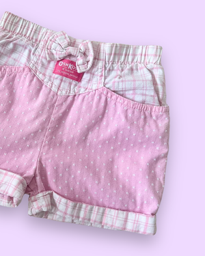 Vintage OshKosh Check & Spot Shorts, approx 4-5+ yrs (read description)