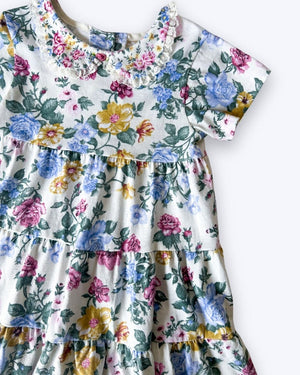 Vintage Pretty Collar Floral Dress, approx 3-4 years