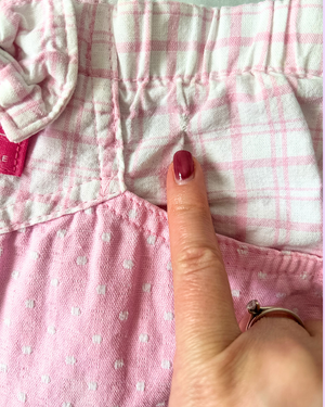 Vintage OshKosh Check & Spot Shorts, approx 4-5+ yrs (read description)