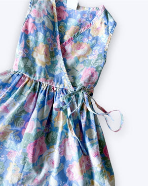 Vintage Floral Wrap Style Dress, approx 1-2 years