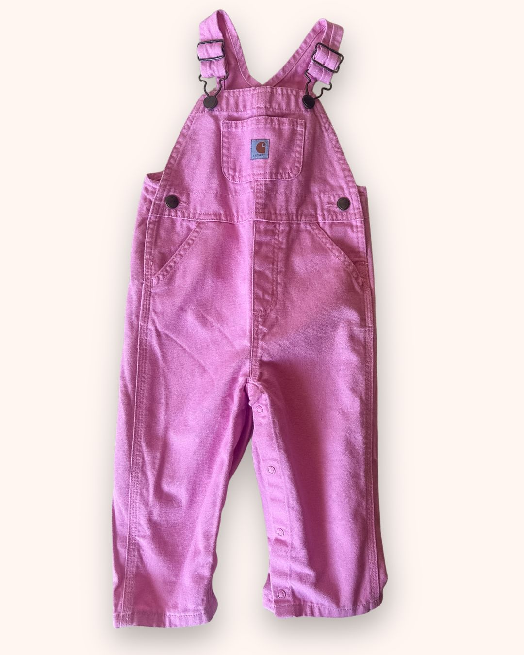 Carhartt (non vintage) Pink Dungarees, approx 18 months