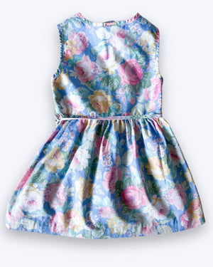 Vintage Floral Wrap Style Dress, approx 1-2 years