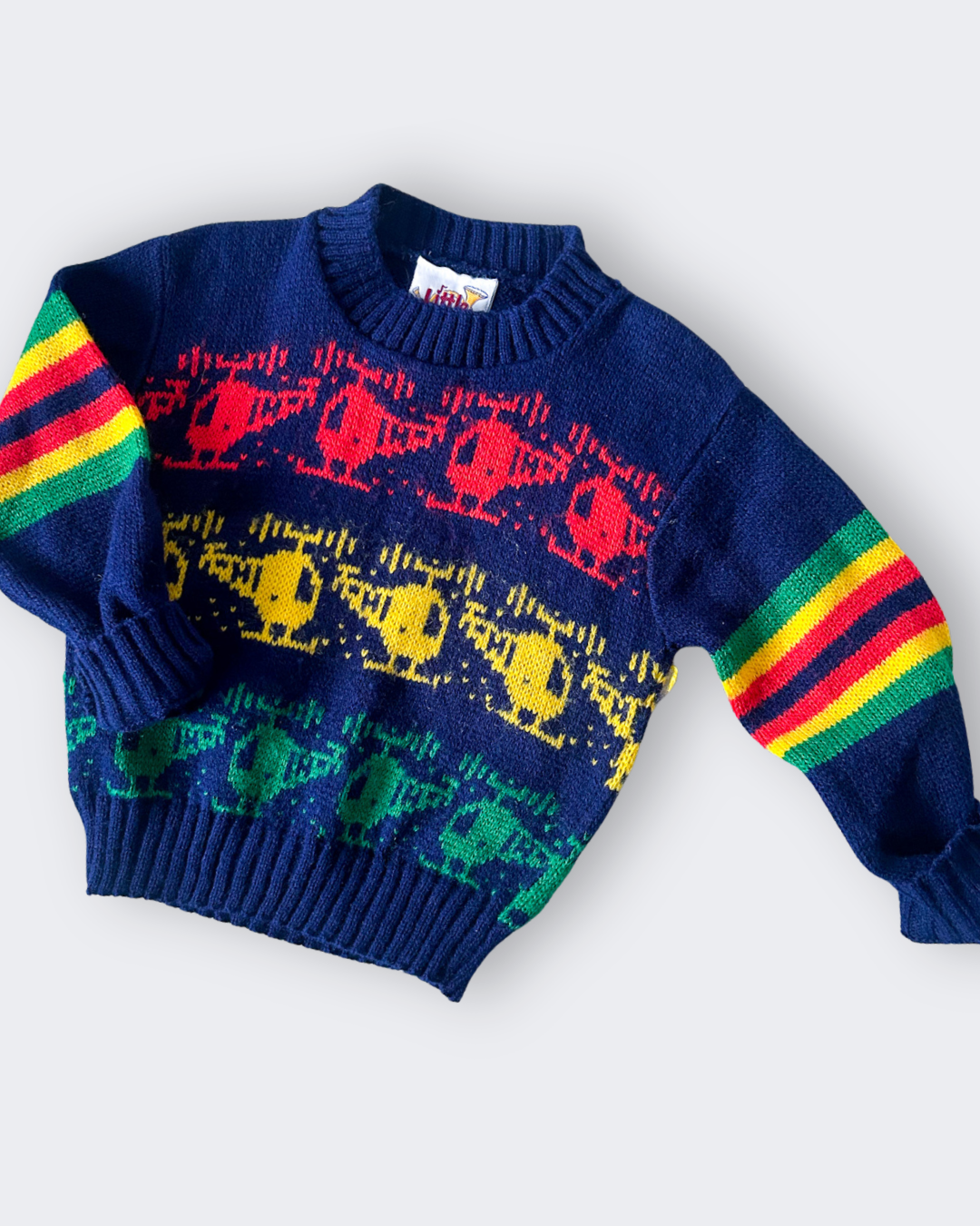 Vintage Helicopter Knit Jumper, approx 2 years