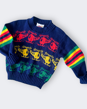 Vintage Helicopter Knit Jumper, approx 2 years