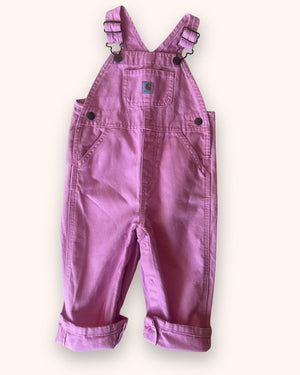 Carhartt (non vintage) Pink Dungarees, approx 18 months
