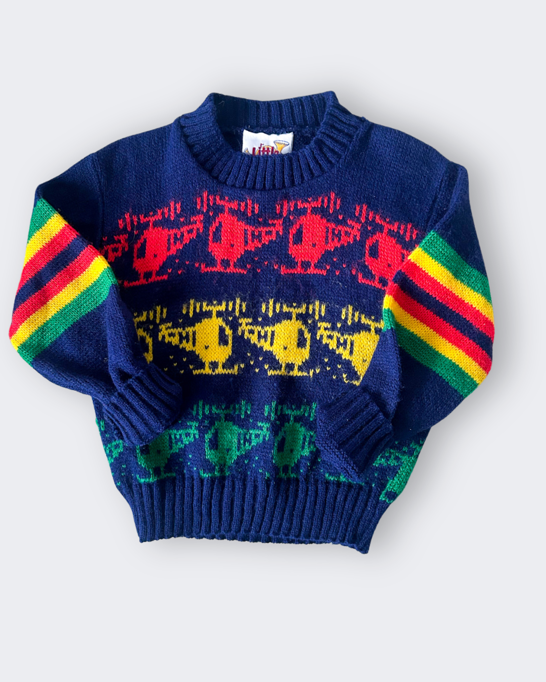 Vintage Helicopter Knit Jumper, approx 2 years