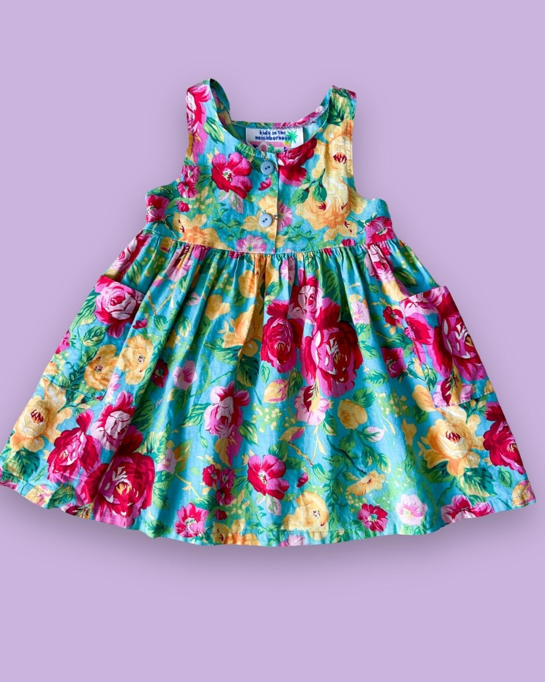 Vintage Summer Floral Dress, approx 2-3 years