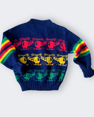 Vintage Helicopter Knit Jumper, approx 2 years