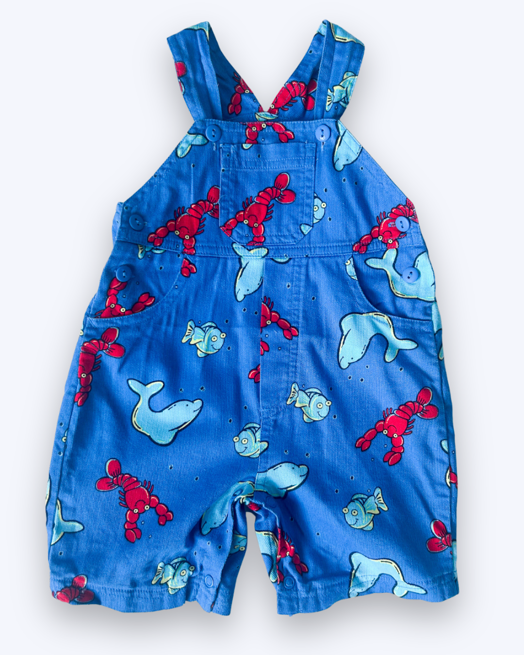 Vintage (y2k) Under The Sea Shortalls, approx 6-12m