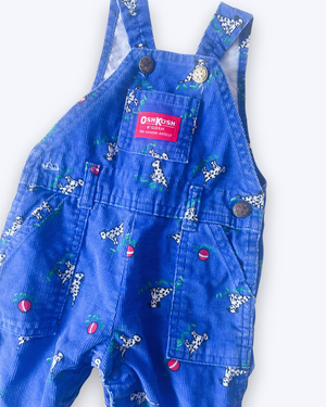 Vintage OshKosh Dalmation Dungarees, approx 3-6m