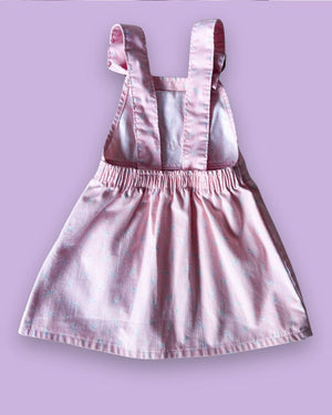 Vintage OshKosh Floral Dungaree Dress, approx 3-4+ years
