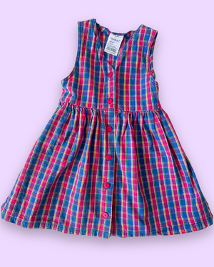 Vintage Healthtex Check Dress, approx 5-6 years