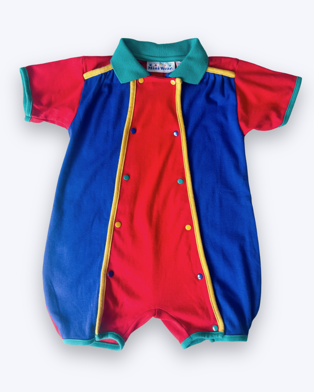 Vintage Primary Colour Romper, approx 2-3 years