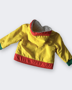 Vintage Colour Block Sherpa Lined Jacket, approx 1-2yrs