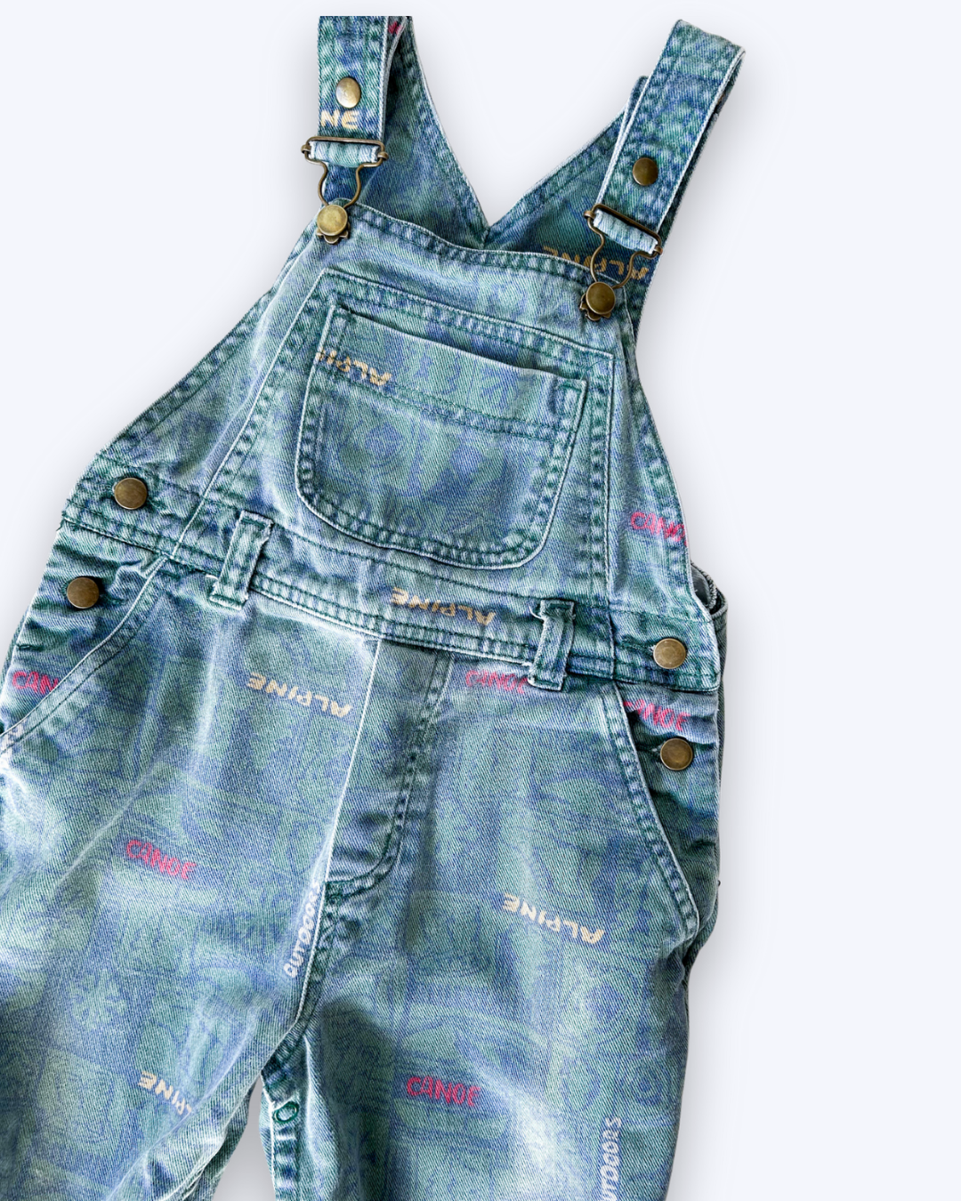 Vintage Gymboree Alpine Theme Dungarees, approx 2-3yrs