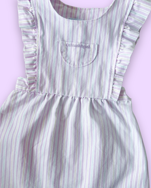 Vintage OshKosh Candy Stripe Pinafore Dress approx 5-6yrs