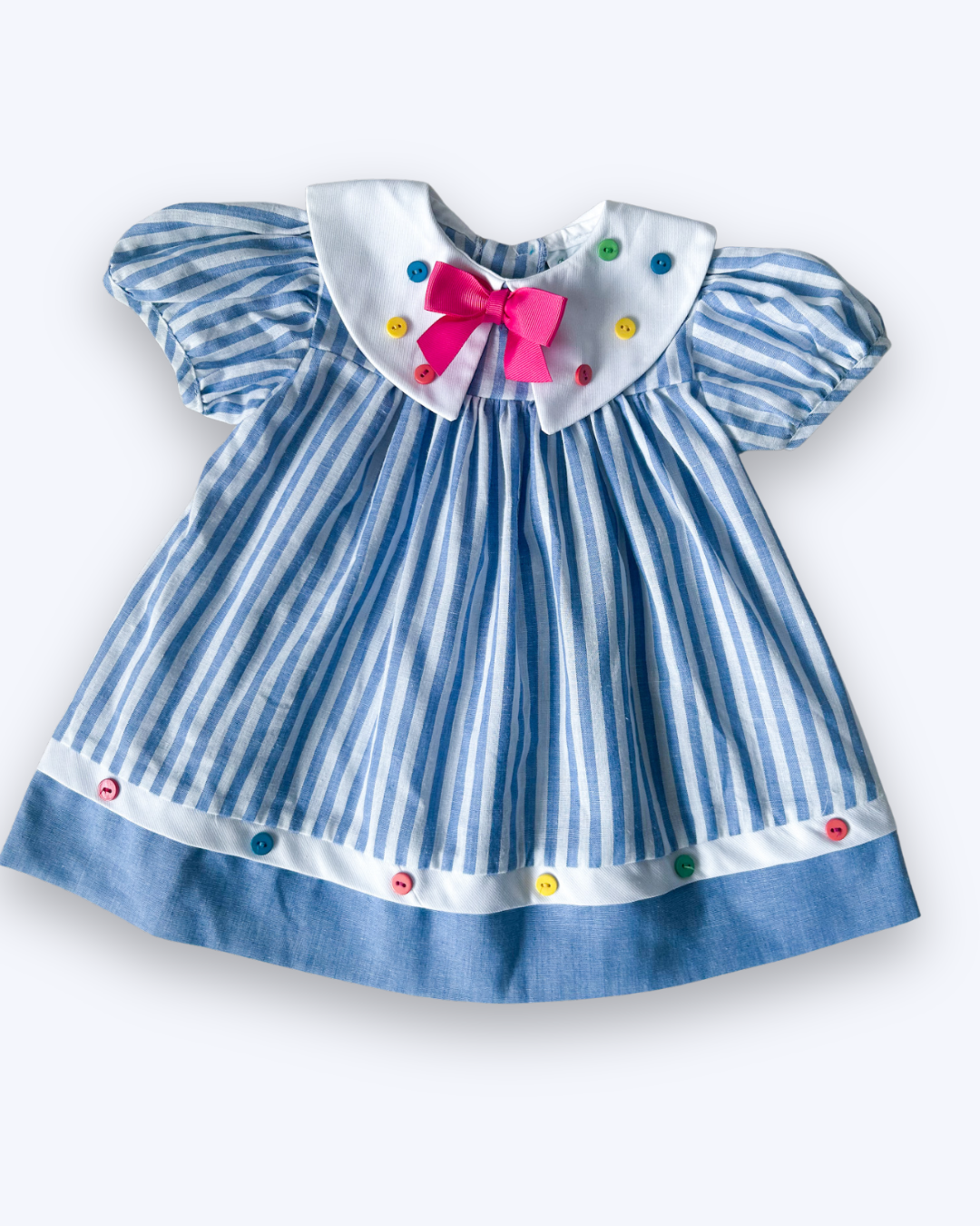 Vintage Stripe Nautical Style Dress, approx 12m