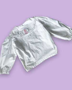 Vintage Pretty Flower Collar Shirt, approx 4-5yrs