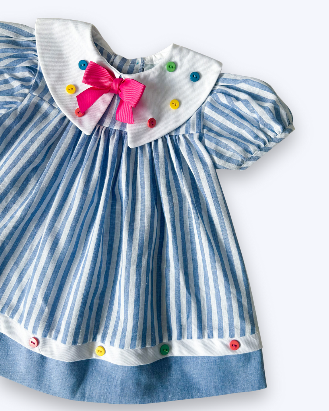 Vintage Stripe Nautical Style Dress, approx 12m