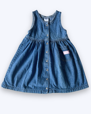 Vintage OshKosh Denim Dress, approx 4-5yrs