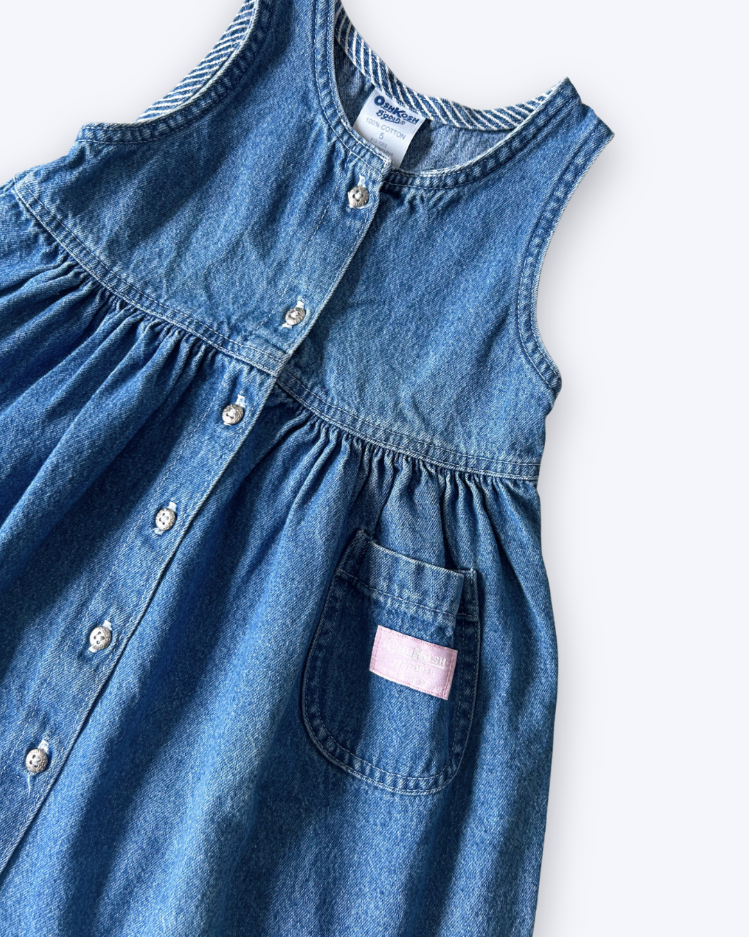 Vintage OshKosh Denim Dress, approx 4-5yrs