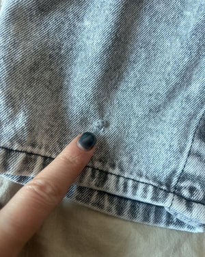 Vintage Bow Design Acid Wash Romper, approx 2 years