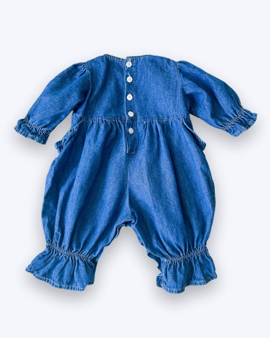 Vintage Guess Denim Bubble Romper, approx 3-6m+