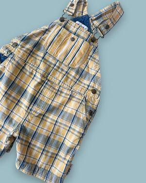 Vintage Gymboree Check Shortalls, approx 4-6yrs