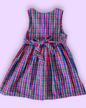 Vintage Healthtex Check Dress, approx 5-6 years