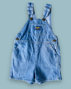 Vintage OshKosh Denim Shortalls, approx 3-4 yrs