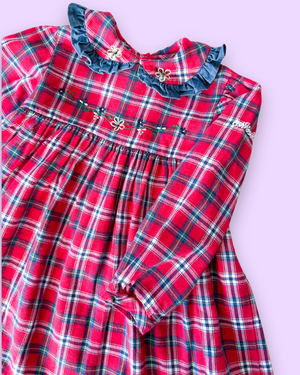 Vintage OshKosh Tartan Dress, approx 2-3yrs