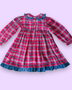 Vintage OshKosh Tartan Dress, approx 2-3yrs